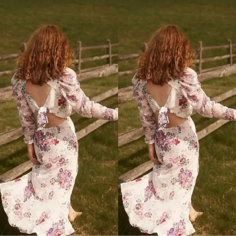 For love and lemons Ross Long Sleeve midi Dress - Picture 2 of 6